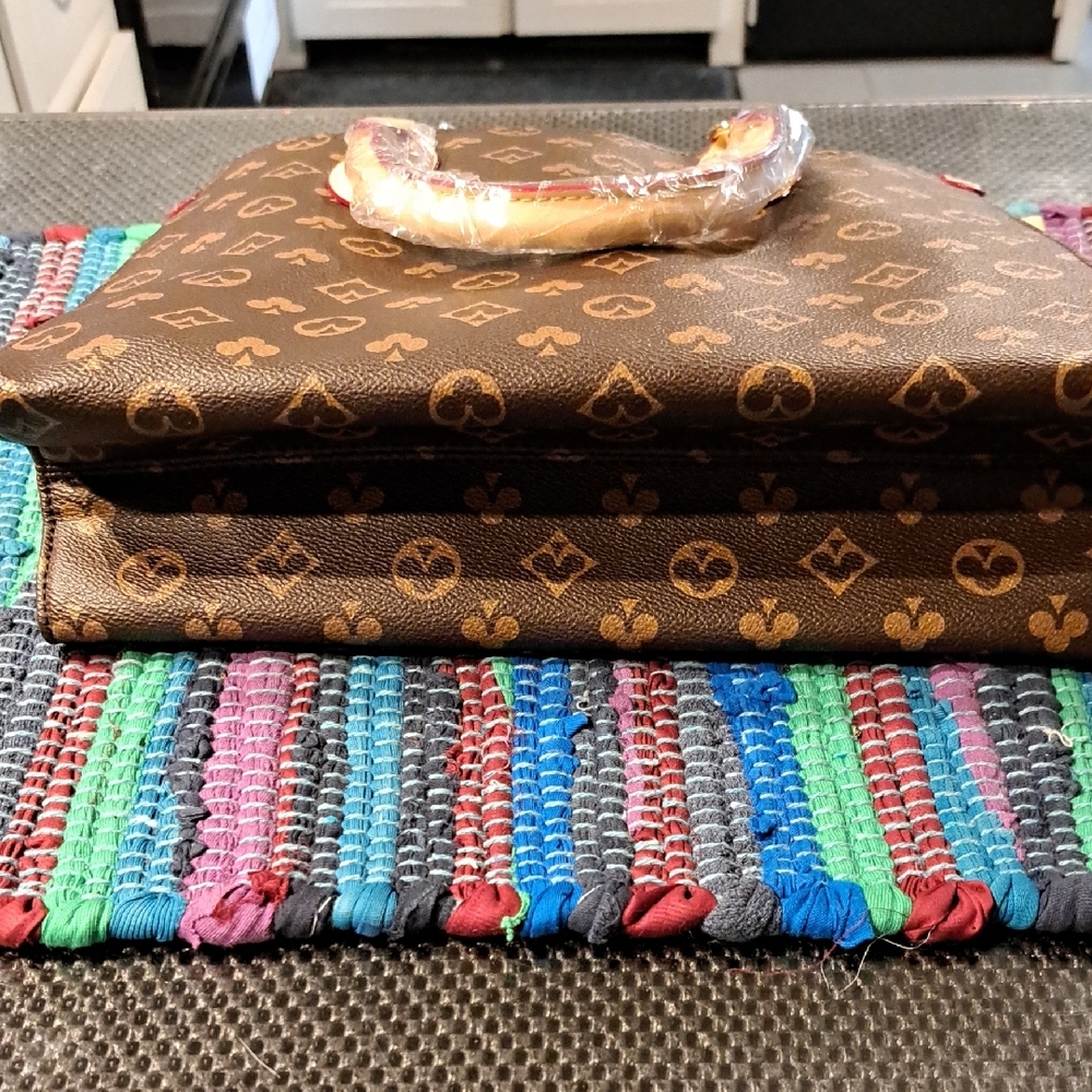 Stylish Brown Pattern Box Tote Bag - Picture 7 of 7